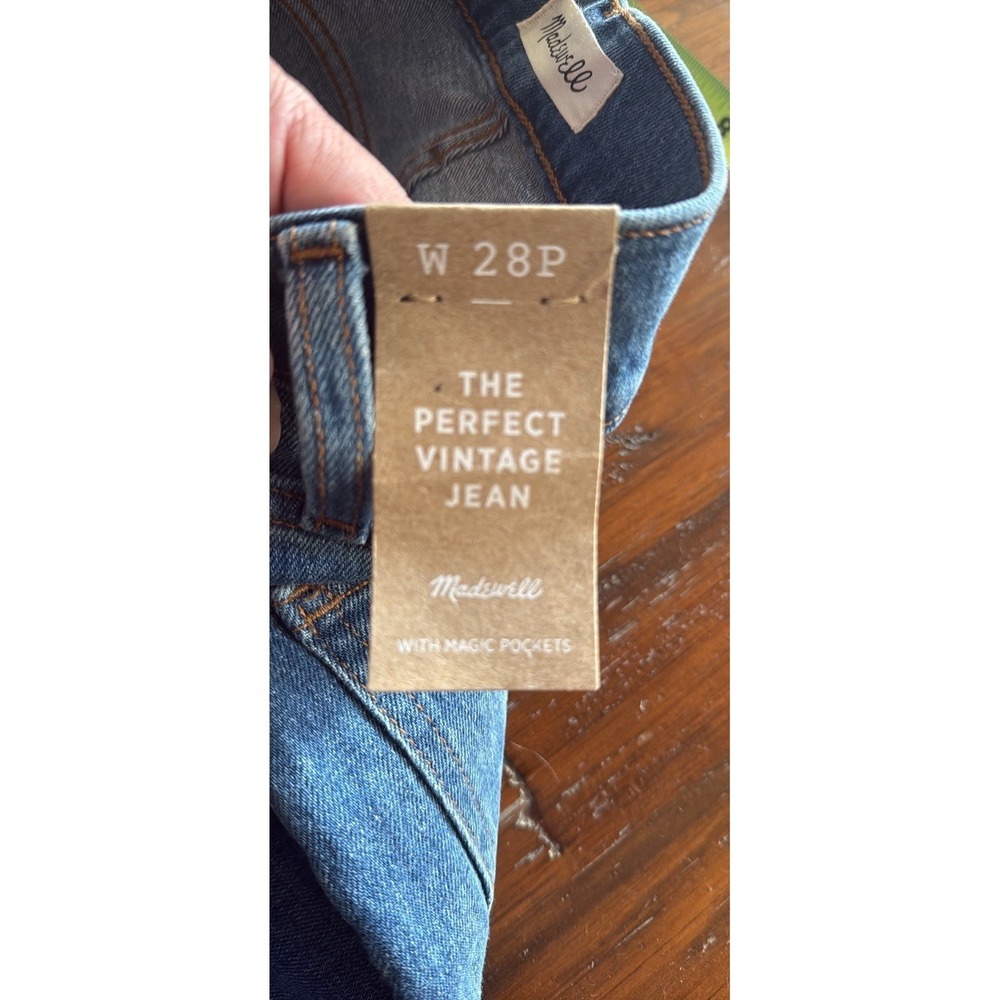 Madewell Perfect Vintage Straight Jeans Womens 28‎ Petite High Rise Denim New - Picture 7 of 13